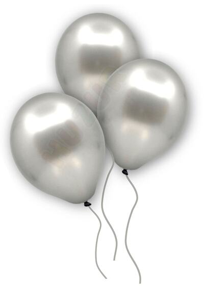 Huzur Party Store Gümüş Renkli Metalik Balon 10 Adet 30 Cm Gri Silver Lateks ...