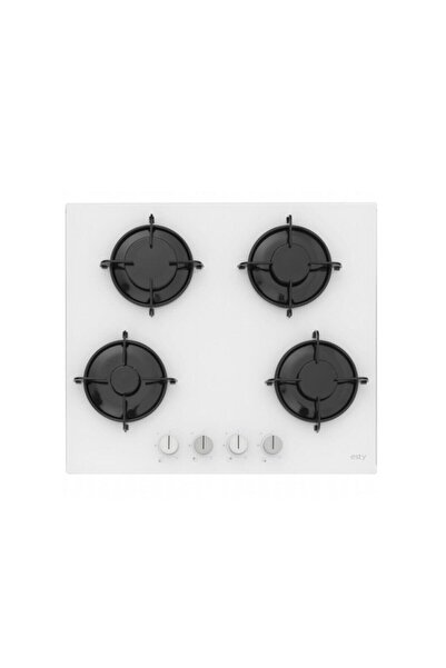 Esty Aco5357w02 Beyaz Cam Ankastre Ocak