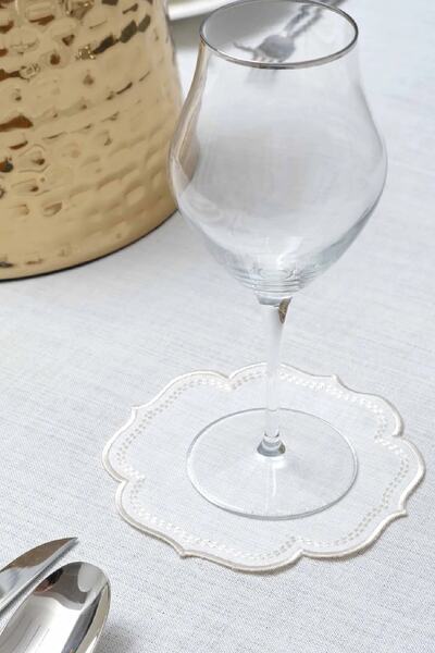 Karaca Home 6 Συσκευασία Flam Cocktail Χαρτοπετσέτα Λευκή