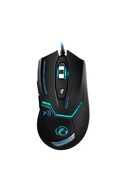 iMice X8 E-sports Işıklı Kablolu Usb Oyun Faresi Ledli Gaming Mouse X8gm