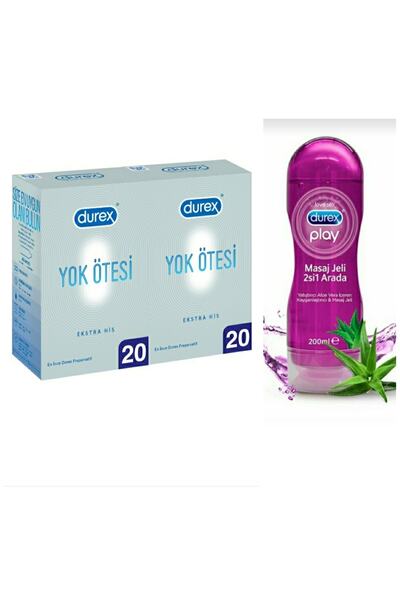Durex Yok Ötesi Ultra Ince Prezarvatif 40lı Aloveralı Kayganlaştırıcı Ve Masa...