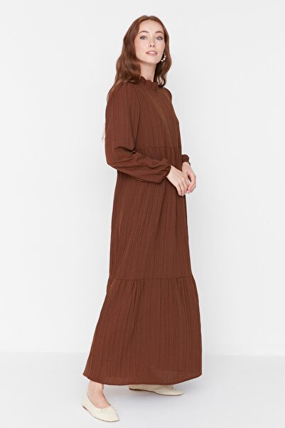 Trendyol Modest Dress - Brown - A-line