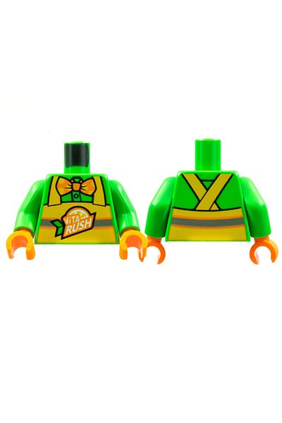 LEGO Original Moc Custom Mini Figure Mini Figure Body Torso Yellow Overalls Green Clown Outfit