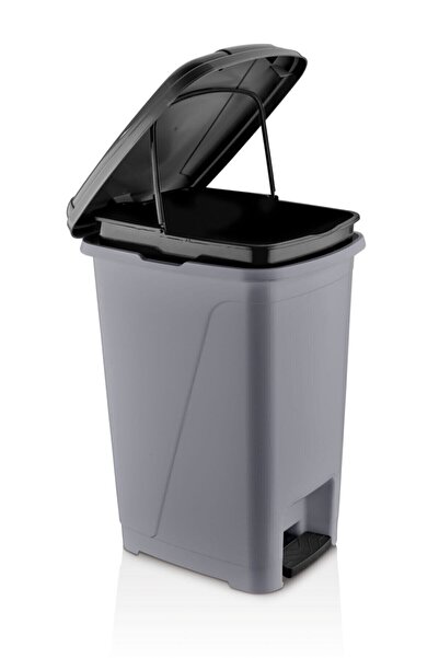 Violet 40 Litre Iç Kovalı Slim Pedallı Çöp Kovası Gri
