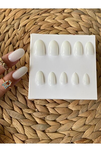 PERADİ 20 Adet Naturel Oval Uzun Takma Tırnak