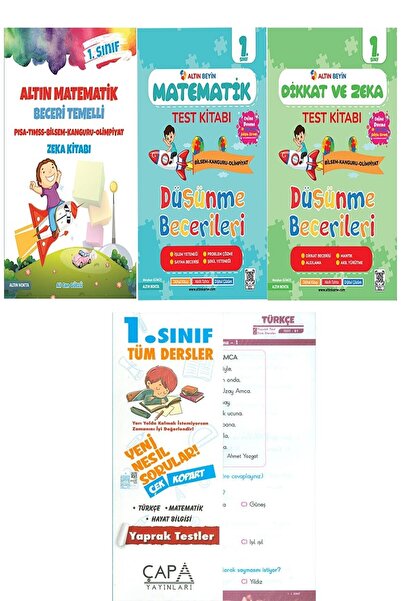 Altın Nokta Basım Yayın Altın Nokta 1. Sınıf Dikkat Zeka + Matematik Test Kit...