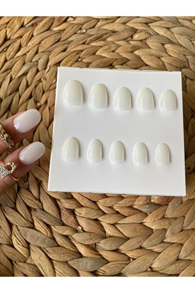 PERADİ 20 Adet Naturel Oval Kısa Takma Tırnak