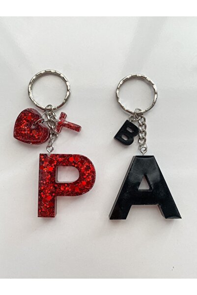 Starkcollection Epoksi Anahtarlık Harf Anahtarlık Sevgili Yakın Arkadaş Kombini