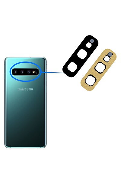Genel Markalar Samsung Galaxy S10e Uyumlu Arka Kamera Camı Lens Yapışkanlı