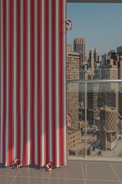 Basic Creation Balkon Perdesi Branda Kumaşı - Yağmur Geçirmez - Bağcıklı - Ko...