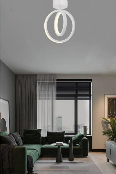 Eray Aydınlatma 1909-1 Plofonyer Beyaz Tekli Led Avize