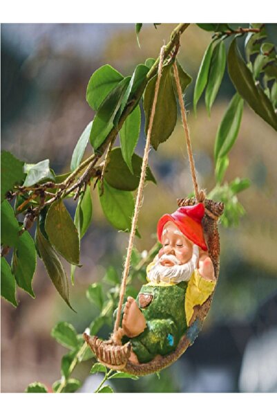 Eylül's store Hamaklı Salıncaklı Bahçe Balkon Gnome Cüce Dekoratif Biblo Süs ...