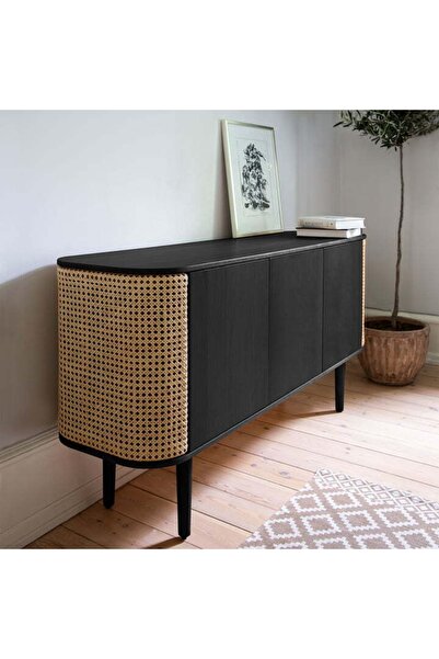 Arzu Wood Ahşap Hasır Konsol & Büfe