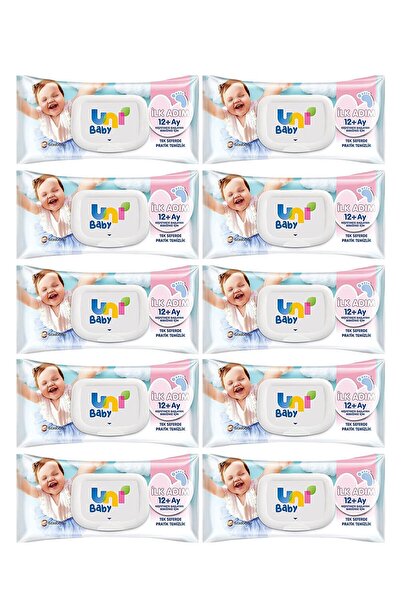 Uni Baby الخطوة الأولى مناديل مبللة 52 قطعة × 10 قطع