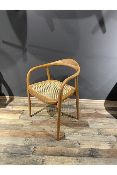 Son Moda Son Üretim Original Masif Ahşap El Örgüsü Oturumlu Kollu Sandalye