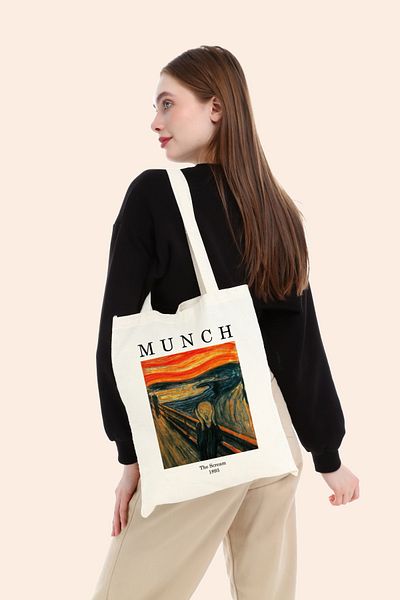BAGAND Τσάντα ώμου Much - Scream Painting Raw Tote