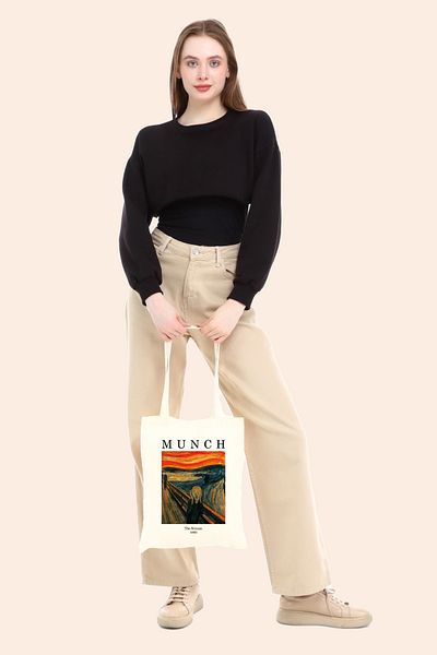 BAGAND Τσάντα ώμου Much - Scream Painting Raw Tote