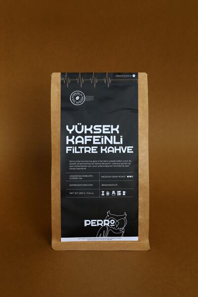 Perro Coffee Yüksek Kafeinli Uyandıran Filtre Kahve / Sporcu Kahvesi / 200 Gr
