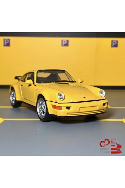 WELLY Porsche 911 Turbo 1/36 Ölçek *c&c Model Garage* Çek Bırak Diecast Metal Model Oyuncak Araba
