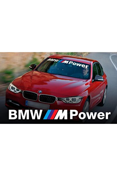 Oto Sticker Otosticker Bmw M Power Ön Cam Alınlık Büyük Sticker 96x10cm