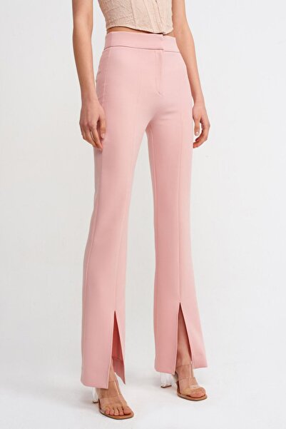 Dilvin 70318 Slit Detailed Παντελόνι-Σκούρα Πούδρα