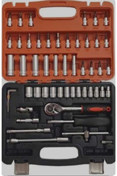 Genel Markalar Cr-v Max 1/4 Cırcırkı Lokma Anahtar Takımı Bits Uç Seti 53 Parça