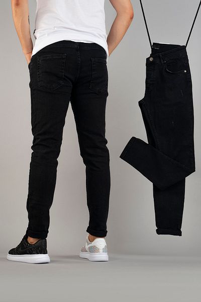 bombe Ανδρικό Slim Fit Lycra Nails Jeans Παντελόνι Μαύρο