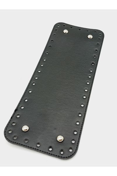 angel çanta aksesuar Τεχνητό δέρμα Μαύρο Χρώμα 30x12 cm Ορθογώνια Βάση Τσάντας (με ασημένια συσκευή)
