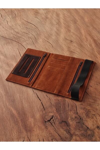 English Leather Tütün Kesesi Cüzdan Tütün Çantası Kartlıklı %100 Gerçek Süet Deri