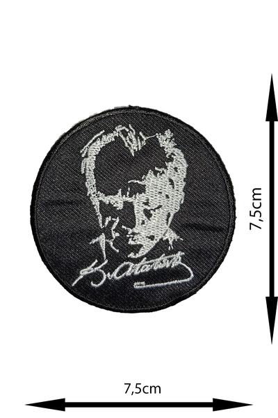 REMSATİC Ütü Ile Yapışan Arma - Patch - Atatürk Modeli (7,5cm X 7,5cm)
