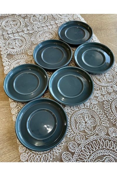 Yiğit Seramik Züccaciye Başak Gray 6-Piece Tea Plate