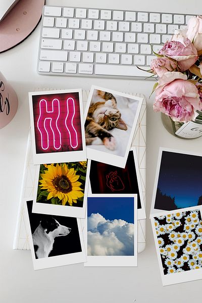 Özer Store 30 Colorful Images Decorative Ornament Pola Card Set