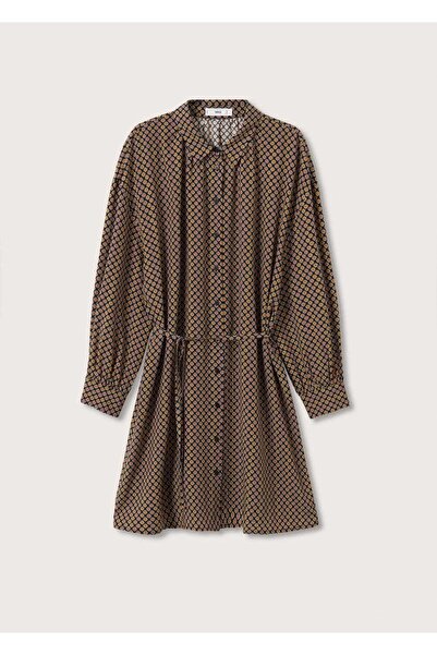 MANGO Woman Desenli Gömlek Elbise