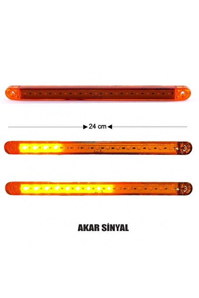 AHMET OTOMOTİV Akar Sinyalli Led Lamba Sarı 12v-24v