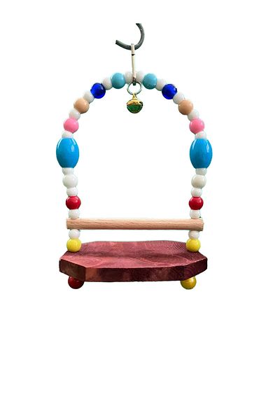 Wooden Bird Budgie Basket Swing (brown Color)
