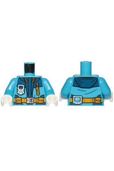 LEGO Original Moc Custom Mini Figure Mini Figure Body Torso Blue Snow Coat Jacket