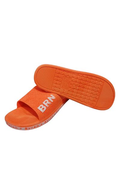 Byron Brn B050-10 - Πορτοκαλί αντιολισθητική σόλα καθημερινά παντόφλες περπατήματος - για θάλασσα, παραλία και πισίνα