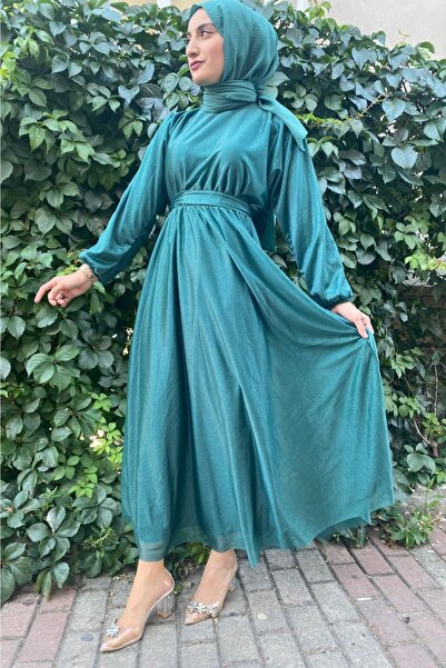 deywearst Simli Elbise Kuşaklı Tesettür