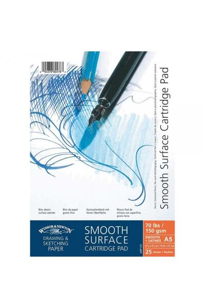 Winsor Newton Winsor & Newton : Smooth Cartridge Memo Pad (Non-Woven Surface) : 150 Gr (25 Sheets) : A5