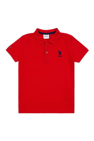 U.S. Polo Assn. Tricou roșu pentru băieți