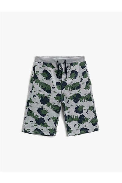 Koton Patterned Shorts Tie Waist