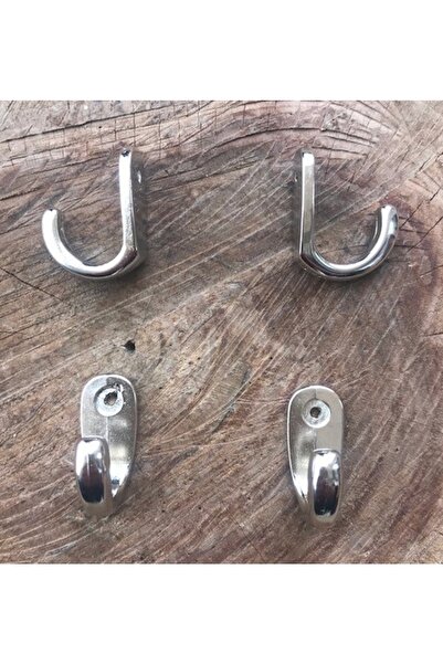 Tuna Dekoratif Mini Askı Mini Kanca Tesbih Askısı 12 Adet Nikel Renk