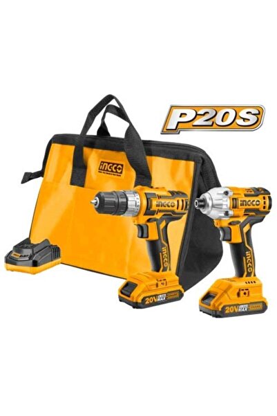 Ingco Li-ion Akülü 2 Li Kombo Set - Matkap Ve Vidalama 20v 2.0ah Ingcocklı2006