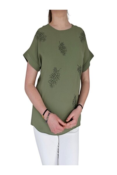 papilla Büyük Beden Kısa Kol Bluz 9541