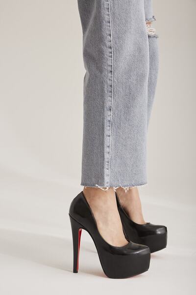 AYAKKABI PRENSİ 1840 Siyah Mat Rugan 15 Cm Kadın Klasik Platform Topuklu Ayakkabı