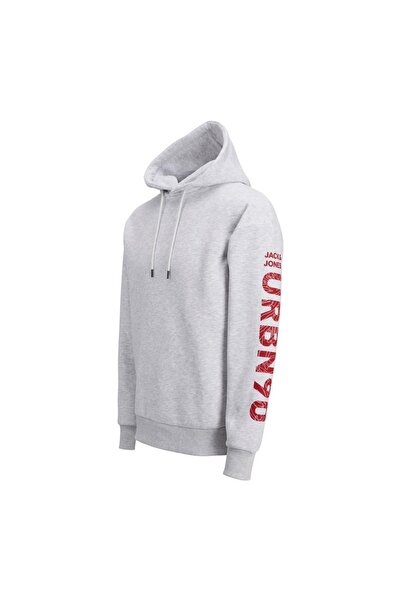 Jack & Jones Ανδρικό γκρι φούτερ Jack Jones Mono Sweat Hood 12216279-05