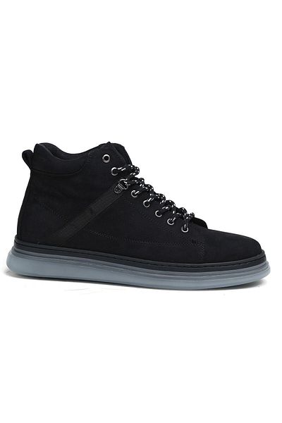 Pierre Cardin 13622 Μαύρες ανδρικές μπότες Nubuck