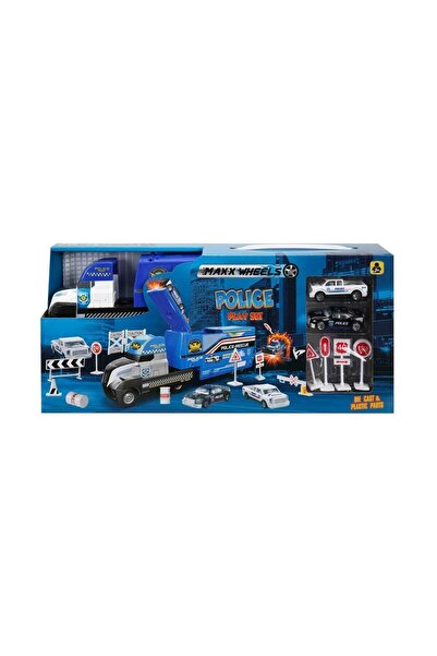 Sunman 2030 Maxx Wheels Transporter 2 Vehicle Police Play Set -