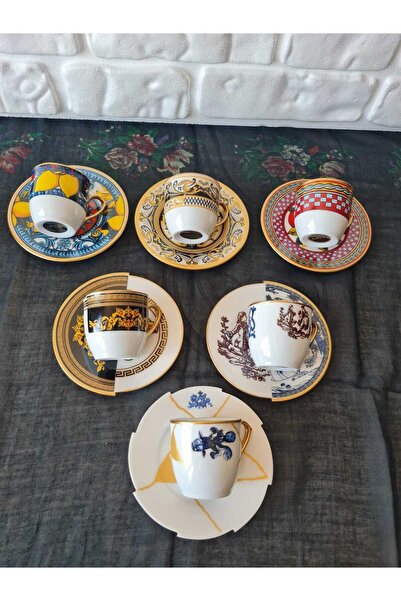 EMİRA HOME Karma Cup Set - Coffee Cup Set for 6 People