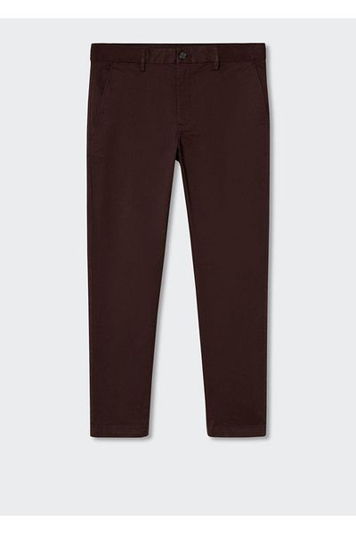 MANGO Man Tapered Cut Cotton Short Leg Trousers